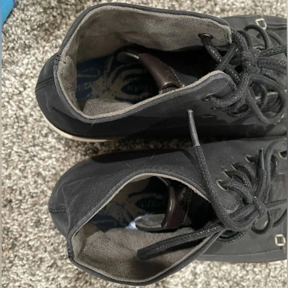 Olukai Nalukai Kapa men's black canvas chukka shoe, size 9.5